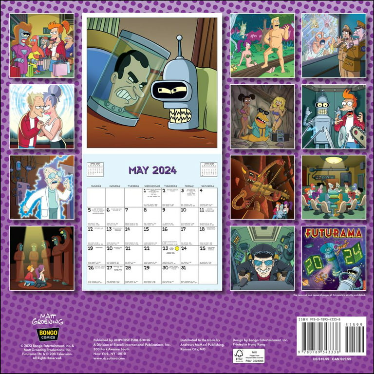 Futurama 2024 Wall Calendar