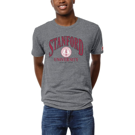 Men's League Collegiate Wear Heather Gray Stanford Cardinal Victory Falls Tri-Blend T-Shirt