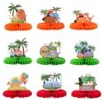 thumbnail image 1 of 9 centros de mesa de dinosaurio en forma de panal, decoraciones de fiesta temáticas de dinosaurios, adornos de mesa para niños y niñas, coloridos adornos de mesa para fiestas de cumpleaños, 1 of 6