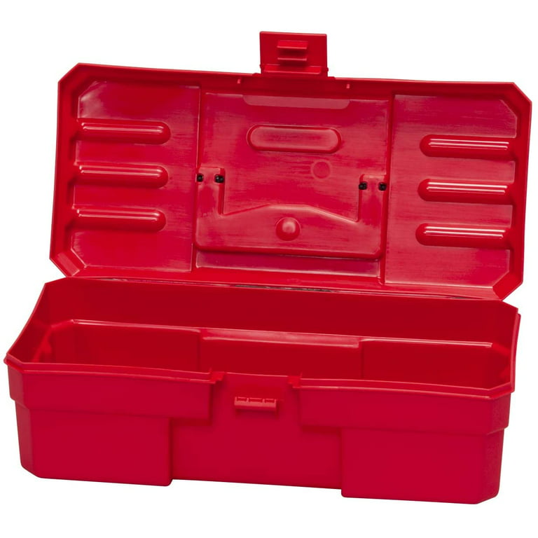 Akro-Mils 09514 ProBox 14-Inch Plastic Toolbox for Tools, Hobby or Craft  Storage Toolbox with Removable Tray, 14-Inch x 8-Inch x 8-Inch, Red