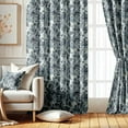 thumbnail image 2 of Vargottam Watercolor Leaf Design Blackout Curtains - Set of 2 Panels, 42 x 63 Inches Each - Light Blocking & Thermal Insulated Drapes with Grommet Top for Bedroom & Living Room - Blue, 2 of 9