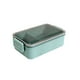 thumbnail image 2 of Inteprter Fiambrera portátil Paja de trigo Aislamiento de alimentos Conservación fresca Contenedores de almacenamiento Bento Microondas Horno Cocina y Comedor Azul de una sola capa, 2 of 6