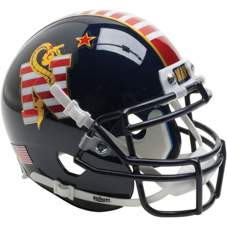 Navy Midshipmen Schutt Black & Red Mini Football Helmet