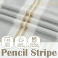 thumbnail image 4 of Striped Valance Farmhouse Window Treatment Linen Textured Drapes for Small Windows Kitchen Living Room RV Vintage Valance 16 Inch Rod Pocket 1 Panel Camel Beige and Grey Stripe, 4 of 8