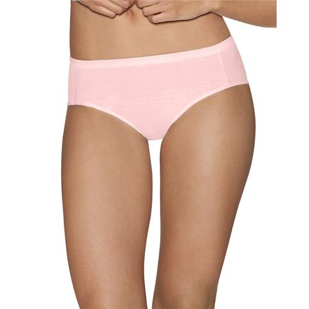 

Hanes Ultimate® Comfort Cotton Women s Hipster Panties 5-Pack Pink White 9