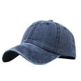 thumbnail image 2 of Men And Women Daily Cap Ponytail Baseball Hat Adjustable Messy Bun Design Outdoor UV-Resistant Sun Hat by Gbobgt Blue One Size, 2 of 2