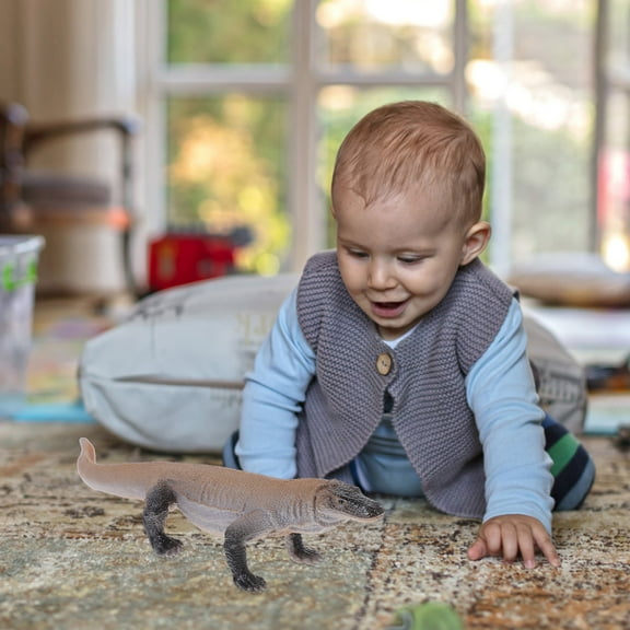 PBPBOX Realistic Plastic Reptile Toys Light Brown Decoration 1Pack