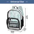 thumbnail image 4 of Ttyddzy Clear Backpack Heavy Duty PVC Transparent Backpack for College Workplace, Lightbluefloral, 4 of 8