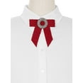 thumbnail image 4 of INSPIRE CHIC Women's Bowknot Bowtie for Unisex Accessories Graduate Bow Brooches Bow Tie Red, 4 of 4