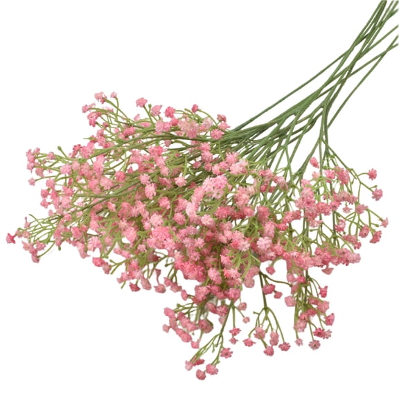Artificial Flower Plant,Fake Flowers,Baby Breath Artificial Flowers Babys Breath Flowers Realistic Artificial Flowers Bouquet Flores Artificiales Decoracion for Wedding Home Decoration,Pink