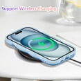 thumbnail image 3 of for iPhone 13 Case 6.1",Cute Curly Wave Case with Star Glitter,Clear Shiny Bling Soft TPU Shockproof Phone Protecive Case for Women Girls-Blue, 3 of 18