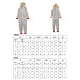 thumbnail image 6 of Matching Family Christmas Siamese Pajamas Sets Deer Head Embroidery Hooded, 6 of 8