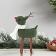 thumbnail image 5 of MXTPOV Cloth Dolls Ornaments, Green Deer Christmas Decorations, Cute Reindeer with White Scarf, Christmas Ornaments for Tabletop Xmas Party, Home Decor, 5.5*10.6 in, 5 of 6