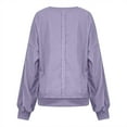 thumbnail image 6 of Tumotour Pullover for Women V-Neck Long Sleeve Casual Loose Top 2025 Sweatshirts Blouse Tops, 6 of 8