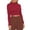 Red, variant on Women Basic Long Sleeve Tops Turtleneck Ribbed Knit Cotton Backless Tops Long Sleeve Pullover Tops Classic Layering Tight Basic Thermal Tee Streetwear