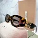thumbnail image 1 of New MIU MIU Sunglasses Brown Tortoise Oval Acetate Gold Metal Authentic, 1 of 6