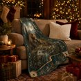 thumbnail image 3 of Protective Bear Cubs Forest Scene Rustic, Peaceful Mountain Lake Scene, Warm Flannel Blanket for Cabin and Lodge, Outdoor Lovers Friendship Gift, Artistic Home Decor, 3 of 9