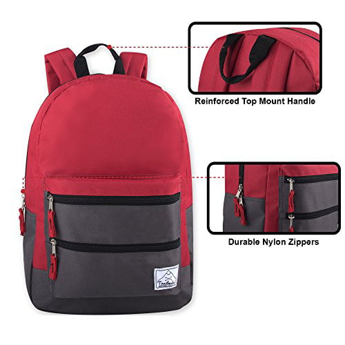 Multi-Color Back Pack with Adjustable Padded Shoulder Straps 