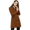 thumbnail image 4 of INSPIRE CHIC Manteau Mi-Long à Double Boutonnage pour Femme à Col à Revers Cranté, 4 of 6