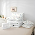 thumbnail image 6 of Castle Fairy Kids Cartoon Plane 7 Pieces Bedding Comforter Set,Transportation Theme Full Bedding Set Lightweight,Kawaii Airplane Fitted Sheet Flat Sheet,Lightweight Room Decor, 6 of 8