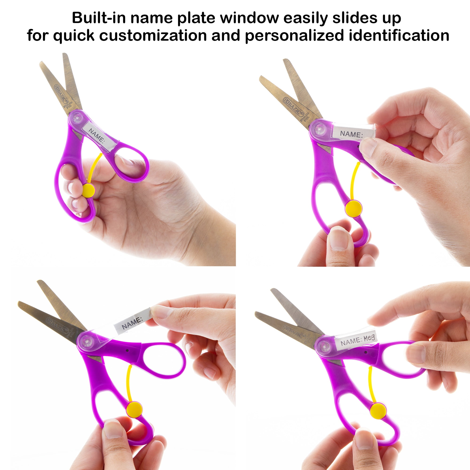 GCP Products 90 Pack Scissors Bulk For Kids Safety Blunt Tip Student  Scissors Craft Scissors For