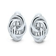 thumbnail image 2 of Bling Jewelry Womens Interlocking Rope Love Knot Clip On Earrings Polished Silver, 2 of 5