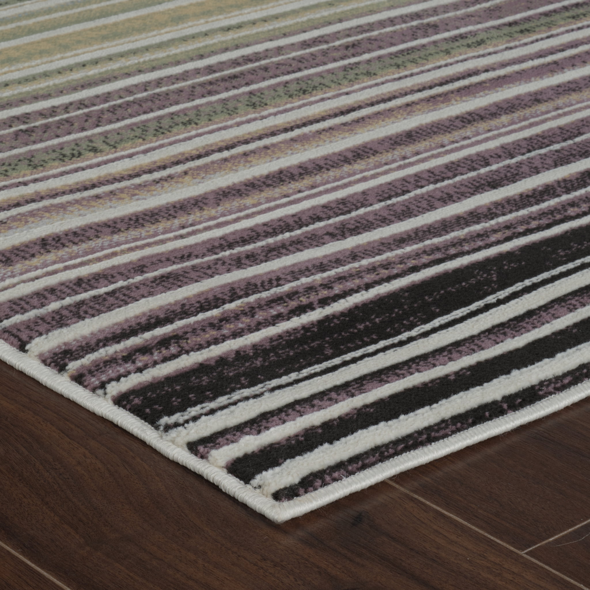 Rug Branch Nomad Striped Indoor Area Rug, Beige Blue, Modern - Living Room, Bedroom, Dining Room, and Kitchen