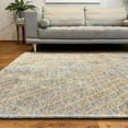 thumbnail image 3 of Alfa Rich 5x8 Geometric Pattern Gray Gold Washable Woven Cotton Area Rugs, 3 of 4