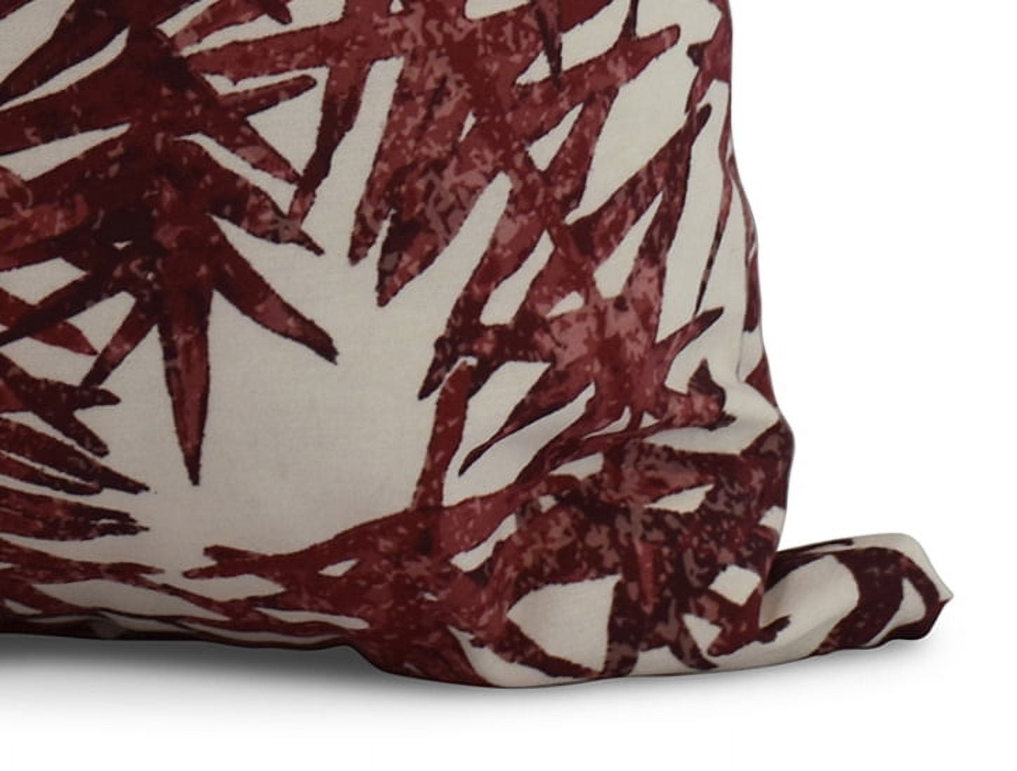 Simply Daisy, 26 x 26 Inch, Spikey, Floral Print Pillow, Red