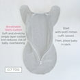 thumbnail image 6 of SwaddleDesigns Transitional Swaddle Sack with Arms Up Half-Length Sleeves and Mitten Cuffs, Better Sleep for Baby Girl, Tiny Triangles Shimmer, Pink Small, 0-3 Mo, 6-14 lbs, 6 of 9