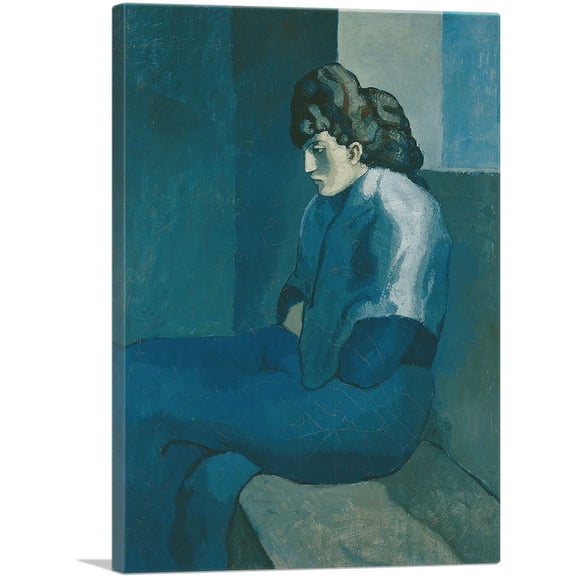 ARTCANVAS Melancholy Woman 1902 Canvas Art Print by Pablo Picasso - Size: 26" x 18" (0.75" Deep)