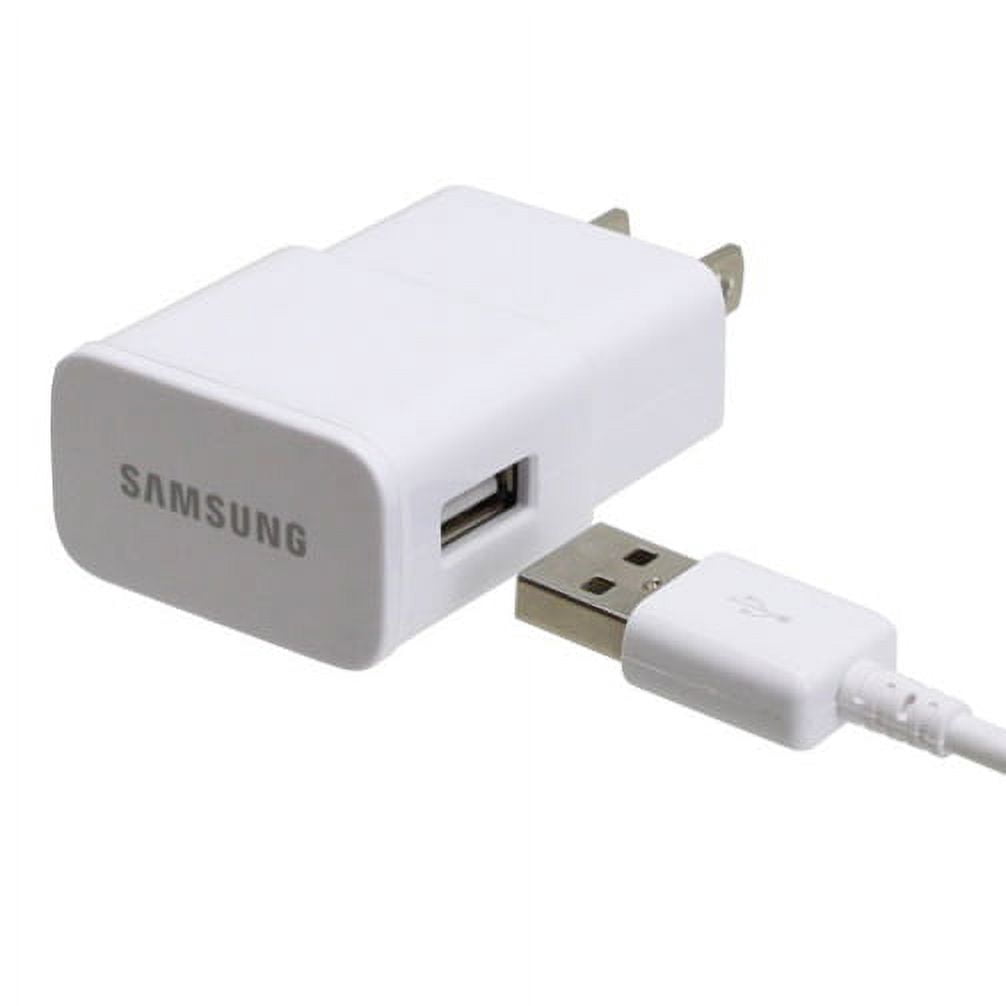 OEM Rapid Home Wall AC Charger USB Adapter Data Cable Sync Cord White LPV for AT&T Samsung Galaxy J3 - Verizon Samsung Galaxy J3 - T-Mobile Samsung Galaxy J7 - Sprint LG Stylo 3