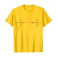 thumbnail image 3 of Outfmvch t shirts for women Summer Ladies Casual And Comfortable With Short Sleeves womens tops shirts for women Yellow 3XL, 3 of 7