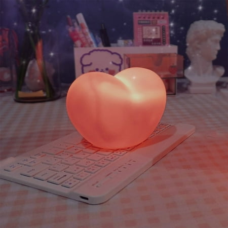 

Vocy Night Lights Plug into Wall Led Small Night Light Cute Heart Lamp Bedroom Bed Decoration for Students and Children Holiday Gifts C