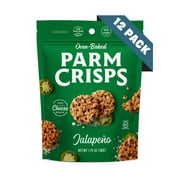 ParmCrisps Jalapeno, 1.75 Oz (Pack Of 12), Keto Snacks, 100% Cheese Crisps, Gluten Free, Sugar Free, Keto-Friendly