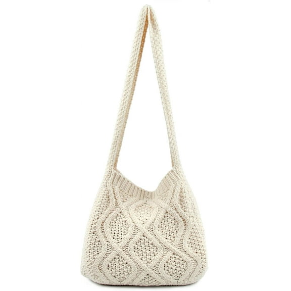 CAILDANL Handmade Crochet Bag–Boho Chic Shoulder Bag, Aesthetic Kinted Bag,Cute Crossbody Bag,Beach, Shoppingor Daily Use