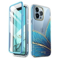 i-Blason Cosmo Series Case for iPhone 13 Pro 5G 6.1 inch (2021 Release), Slim Full-Body Stylish Protective Case with Built-in Screen Protector (Butterfly)