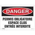 thumbnail image 1 of Espace Clos Entr12e Interdite Signe, 10" x 14", Plastique, Français, 1 of 1