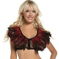 thumbnail image 2 of Womens Spicy Sexy Red Faux Feather Top With Lace Backing Costume Accessory, 2 of 2