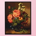 thumbnail image 2 of Cuadros Decorativos 11CT bordado completo flor fresca algodón impresión punto de cruz decoración del hogar Ehuebsd Nuevos Originales, 2 of 9