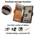 thumbnail image 6 of ELEHOLD Premium Leather Wallet Case for Google Pixel 7 Pro  6.7" Practical Card Slots Money Slot RFID Blocking Stand Function Luxury Purse Case,Brown, 6 of 6