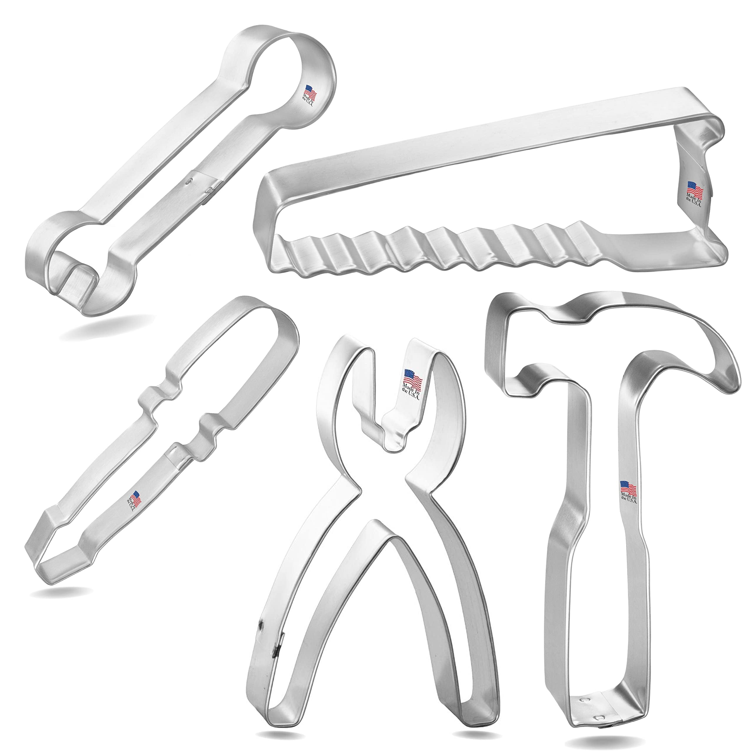 7 Piece Tool Cookie Cutter Set Construction Cookies Drill Hammer Saw Wrench  Metal Construction Father's Day | Cookie Cutters