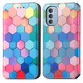 thumbnail image 2 of Case For Motorola Moto G51 Cover Magnetic Leather Colorful Wallet Case Coque Blocking Card Slot Stand - Colorful, 2 of 4
