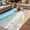 PaleTurquoise, variant on Beach Ocean Outdoor Rug for Patio/Deck/Porch, Non-Slip Large Area Rug 4 x 6 Ft, Nature Sand Sky Cloudy Sea Waves Landscape Indoor Outdoor Rugs Washable Area Rugs, Reversible Camping Rug Carpet Runner