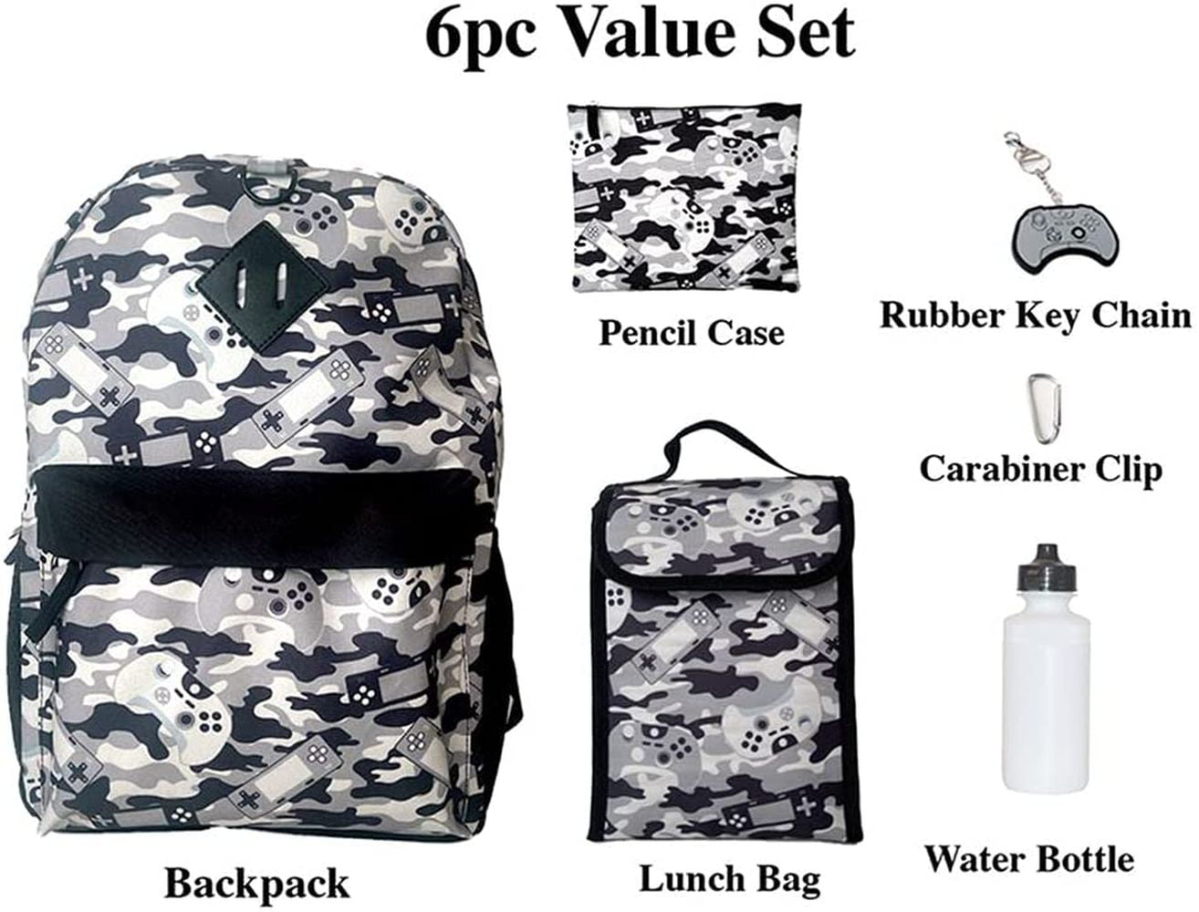 Lunch Bag Set, camo/ royal 2-Pack