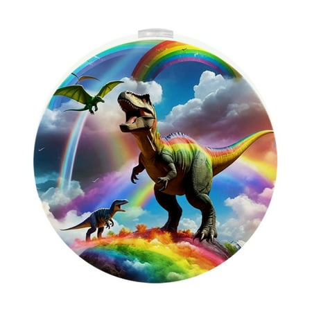 

Night Lights Plug Into Wall [2 Pack] Night Light for Kids LED Nightlight with Dusk to Dawn Sensor for Bathroom Decor Children Room Universe Galaxy Rainbow Planet Dinosaur