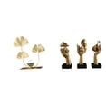 thumbnail image 1 of Estatua de hojas para estantería, escultura de hojas de resina, estatuas de pensadores, decoración de mesa, regalo de cumpleaños o inauguración de cas, 1 of 8