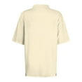 thumbnail image 4 of GIPQJK Golf Polo Shirts for Women Soild Color Short Sleeve Lapel Collared Tops Button Down Collared Tees Loose Fit Blouses,Khaki L, 4 of 4