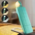 thumbnail image 2 of USB Reading Light with Clip - 3 Color Modes & 5 Brightness Levels, 500mAh Rechargeable Book Light for Bed, Travel, Tablet - Eye-Care Timer Function, Sky Blue, 2 of 8