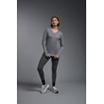 thumbnail image 2 of Expert Brand USA-Made Women's DriMax™ V Neck Athletic Long Sleeve, Steel, XXL, 2 of 6